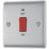 British General Nexus Metal 45A 1-Gang DP Cooker Switch Brushed Steel with LED