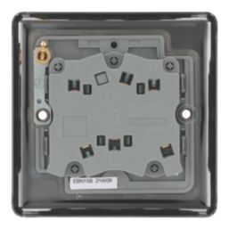 LAP  10AX 1-Gang 3-Pole Fan Isolator Switch Black Nickel  with Black Inserts