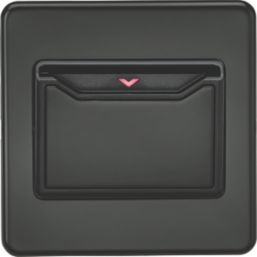 Knightsbridge  32A Key Card Switch Anthracite with Black Inserts