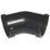 FloPlast MiniFlo uPVC 135° Half Round Gutter Angle Black 76mm