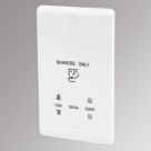 LAP  2-Gang Dual Voltage Shaver Socket 115 / 230V White