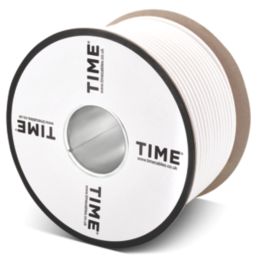 Time RG6 White 1-Core Round Coaxial Cable 100m Drum