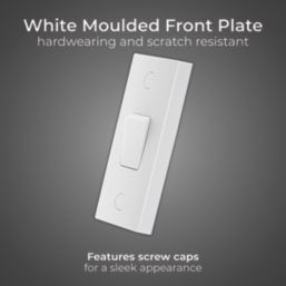 British General 900 Series 10A 10AX 1-Gang 2-Way Architrave Light Switch  White