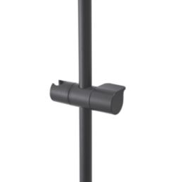 Swirl  Rear-Fed Exposed Black Thermostatic Concentric Mixer Shower