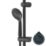Swirl  Rear-Fed Exposed Black Thermostatic Concentric Mixer Shower