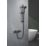 Swirl  Rear-Fed Exposed Black Thermostatic Concentric Mixer Shower
