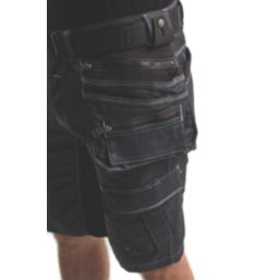 Blaklader Denim Stretch Shorts Navy/Black 32" W