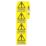 "Caution Very Hot Water" Adhesive Labels 50mm x 50mm