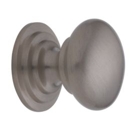 Fingertip Design Victorian Mushroom Cupboard Knob  Satin Stainless Steel 32mm