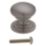 Fingertip Design Victorian Mushroom Cupboard Knob  Satin Stainless Steel 32mm