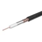 Labgear RG6 Black 1-Core Round Coaxial Cable 25m Coil