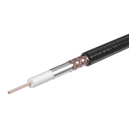 Labgear RG6 Black 1-Core Round Coaxial Cable 25m Coil