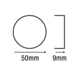 Smith & Locke  Euro Escutcheon (Single) Chrome / Brushed Nickel 50mm