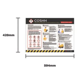 Essentials "COSHH" PVC Safety Poster 420mm x 594mm
