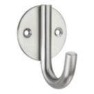 Essentials Single Utility Hook Satin Stainless Steel 76mm