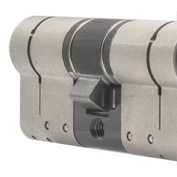 Smith & Locke Fire Rated 3 Star Diamond Double Cylinder Lock 50-40 (90mm) Satin Nickel