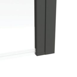 Semi-Framed Matt Black Bath Screen Reversible 800mm x 1400mm