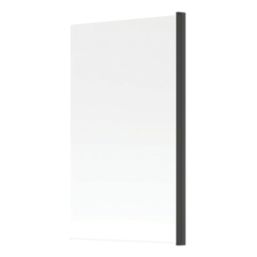 Semi-Framed Matt Black Bath Screen Reversible 800mm x 1400mm