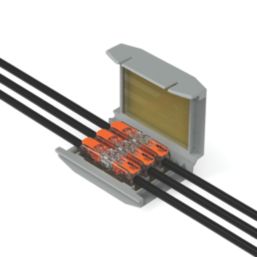 Wago  3-Entry IPX8 Gelbox For Splicing Connectors Grey 4 Pack