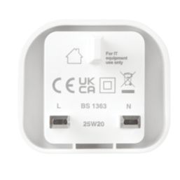 Masterplug 3-Outlet Type A & C Plug-In USB Charger White 5A