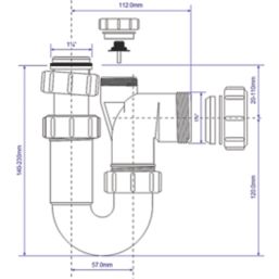 McAlpine P-Trap White 32mm