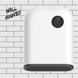 TCP  2000W Electric Wall-Mounted Vertical Fan Heater White