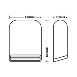 TCP  2000W Electric Wall-Mounted Vertical Fan Heater White