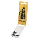 DEWALT  Straight Shank Triple-Flute Brad Point Wood Drill Bit Set 5 Pcs