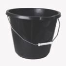 Plastic Builders Bucket Black 14Ltr