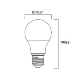 Sylvania Toledo E27 GLS LED Light Bulb Frosted 470lm 4W