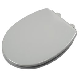 Croydex Lugano Soft-Close with Quick-Release Toilet Seat Moulded Wood Grey