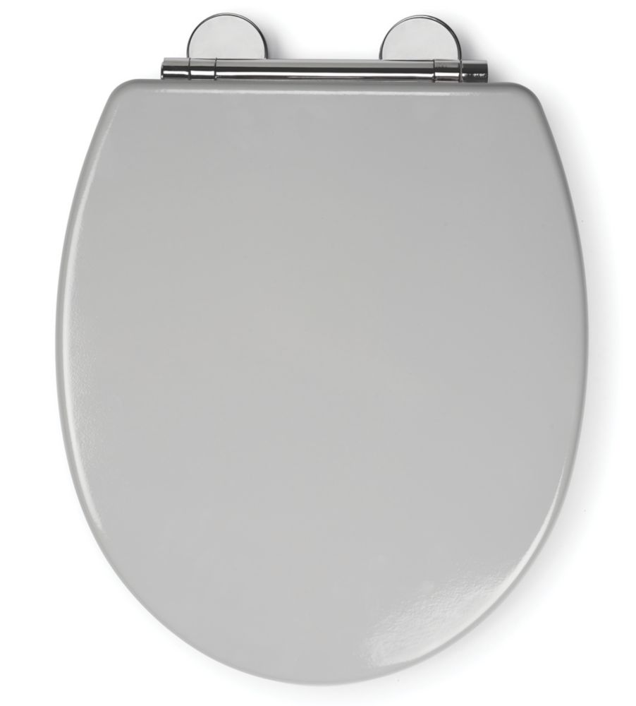 Croydex Lugano SoftClose with QuickRelease Toilet Seat Moulded Wood