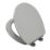 Croydex Lugano Soft-Close with Quick-Release Toilet Seat Moulded Wood Grey