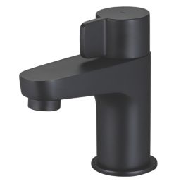 Swirl Caldew Black 120mm Deck Mounted Lever 2 Tap Holes Bath Pillar Tap