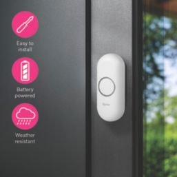 Byron DBY-22312UK Plug-In Wireless Doorbell Kit White 2 Piece Set