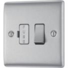 British General Nexus Metal 13A Switched Fused Spur  Brushed Steel