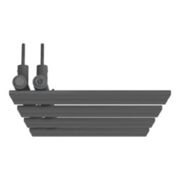Flomasta Cantilever 800mm x 400mm 1017BTU Anthracite Vertical Designer Radiator