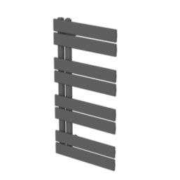 Flomasta Cantilever 800mm x 400mm 1017BTU Anthracite Vertical Designer Radiator