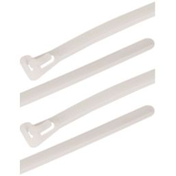 Essentials Non Fire Rated Easy Release Cable Ties Natural 15cm x 0.75cm 100 Pack