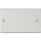 Knightsbridge  2-Gang Blanking Plate Brushed Chrome