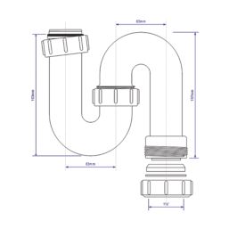 McAlpine Sink S Trap White 40mm