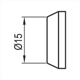 Flomasta  Brass Compression Blanking Disc Caps 15mm 2 Pack