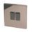 Varilight  10AX 2-Gang 2-Way Light Switch  Polished Bronze
