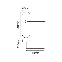 Smith & Locke Bigbury Fire Rated Long WC Door Handles Pair Antique Brass