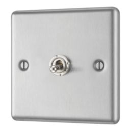 LAP  20A 16AX 1-Gang 2-Way Toggle Switch  Brushed Stainless Steel