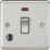 Knightsbridge  20A 1-Gang DP Control Switch & Flex Outlet Brushed Chrome with LED