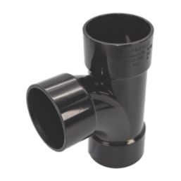 FloPlast Solvent Weld Tees Black 40mm 3 Pack