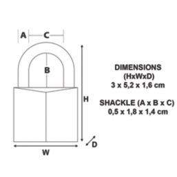 Master Lock 9130EURD   Weatherproof   Wide Solid Padlock Aluminium 30mm