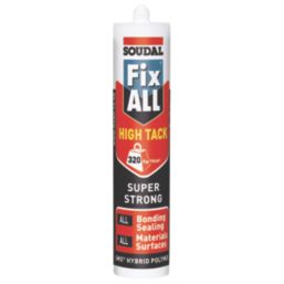 Soudal Fix All High Tack Hybrid Polymer Adhesive White 290ml