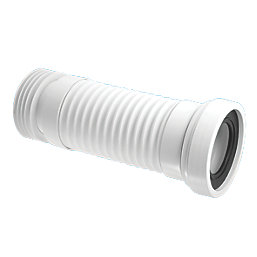 McAlpine  Flexible Straight WC Pan Connector White 100-160mm